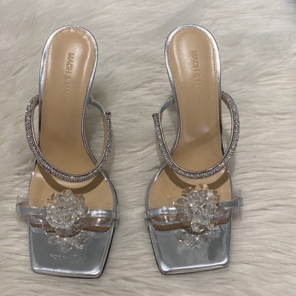 Mach & Mach Crystal‎ Flower slide sandal size 39.5 - Picture 3 of 15